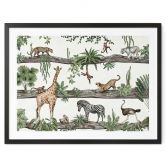 Poster fürs Kindzimmer - Afrikanische Tiere im Dschungel - Kikki Belle 