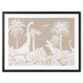Poster Dinosaurier im wilden Dschungel - Braun - Kikki Belle 