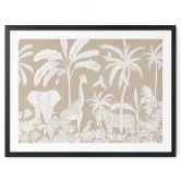 Poster Dschungelträume - Afrikas Tierwelt in Braun - Kikki Belle 