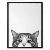 Poster Nieuwsgierige kat - Korenkova 