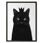 Poster Schwarze Katze mit Krone - Korenkova 