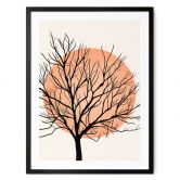 Poster Apricotfarbene Sonne - Kubistika 