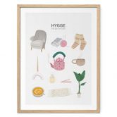Poster Cozy Vibes mit Hygge-Deko - Lizde 