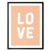 Poster Love Buchstaben Peach 