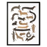 Plakat Legende gravhunde - Illustration af hund - Melin 
