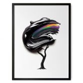 Poster boom met zwarte 3D kroon - Mielu 