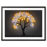 Poster Baum mit Sternen | Neon Street Art - Mielu 