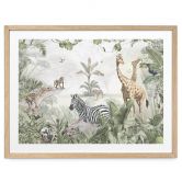 Poster Dschungeltiere auf großer Safari - Ms Tiff 