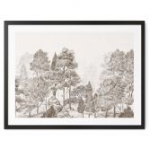 Poster Wald mit Waldlandschaft in Beige - Ms Tiff 