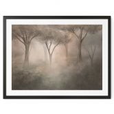 Poster Waldmagie im Morgennebel Beige - Ms Tiff 