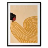 Poster Frau mit gelbem Wirbel - Müller 