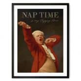 Poster Nap Time - Inspiriert von Ducreux - Selbstportrait 