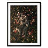 Poster Astronauten auf einer Blumenwiese - Nicebleed 