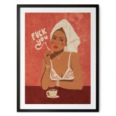 Poster Fuck you - Koffie met sigaret - Oltmanns 
