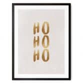 Poster Weihnachten - Ho Ho Ho in Gold - Orara Studio 