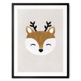 Poster Weihnachten - Niedliches Rentier - Orara Studio 