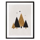 Poster Orara Studio - Kerstboom met Sterren 