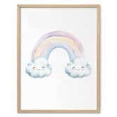 Poster für Kinder - Regenbogenzauber in Pastell 