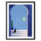 Poster Schwarze Katze im Torbogen - Rivers 