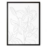 Poster 1X Studio - Line Art Floral - Minimalistische Blumen 
