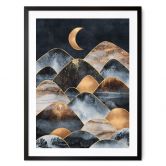 Poster Fredriksson - Moonlit Mountains 