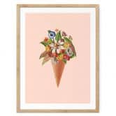 Poster Frida Floral Studio - Blumige Eistüte 