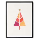 Poster Kubistika - Bunter Weihnachtsbaum 