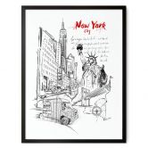 Poster Love your City - New York Statue de la Liberté 