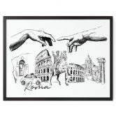 Poster Roma - Schwarz-Weiß - Love your City 