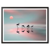 Poster Natalia - Flamingo Familie 