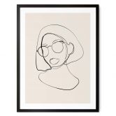 Poster NKTN - Line Art - Frau mit Brille 