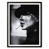 Poster Schaller - Dame in schwarz 