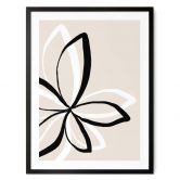 Poster uplusmestudio - Line Art - Die doppelte Blüte 
