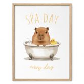 Poster für Kinder - Spa Day mit Capybara 