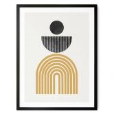 Poster Abstracte compositie met cirkel en halve cirkel - The Miuus Studio 