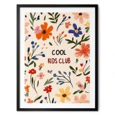 Kinderposter Cool Kids Club Bunte Blumen - Treechild 