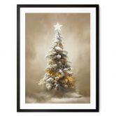 Poster Goldener Weihnachtsbaum - Treechild 