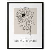 Poster Lineart Blume beige - Treechild 