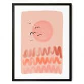 Poster Pfirsichfarbener Sonnenuntergang - Treechild 