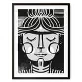 Poster Träumende Frida Illustration - Treechild 