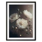 Blumen-Poster Weiße Blumen mit Goldstaub - Treechild 