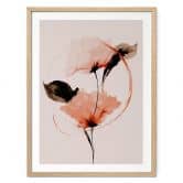 Poster Zarte Aquarell Mohnblumen - Treechild 