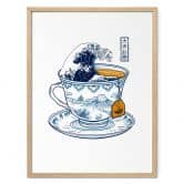 Poster Thé grande vague style Hokusai - Trinidad 