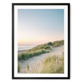 Poster Duinen aan de Nederlandse kust - Zwart 