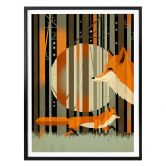 Poster Braun - Midnight Foxes 