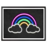 Poster Arc-en-ciel - néon 