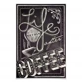 Poster Life begins after Coffee 