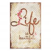 Poster Live is Beautiful - Vintage 