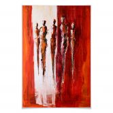 Poster Schüßler - Fünf Figuren in Rot 