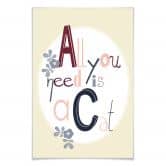 Poster Loske - All you need is a cat 